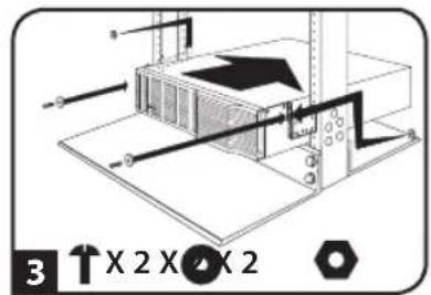 Tripp Lite BP48V24-2U - Монтаж на стойке с 2 опорами (Telecom) - 3
