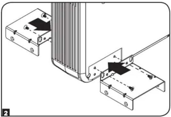 Technical diagram showing mechanical assembly with two components and a vertical structure (no text or symbols)