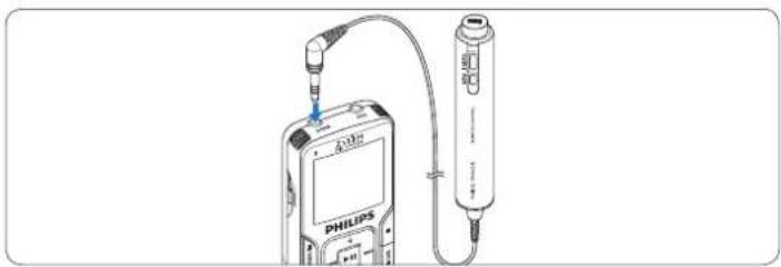 PHILIPS Voice Tracer LFH0884 - Connectez la télécommande (LFH0898 uniquement) - 1