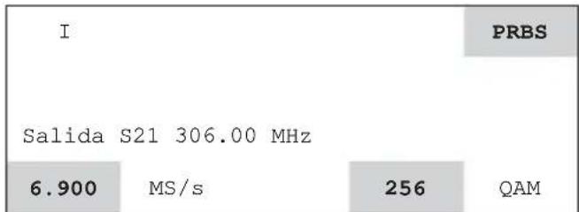 I PRBS Salida S21 306.00 MHz 6.900 MS/s 256 QAM