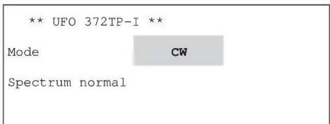 ** UFO 372TP-I ** Mode CW Spectrum normal