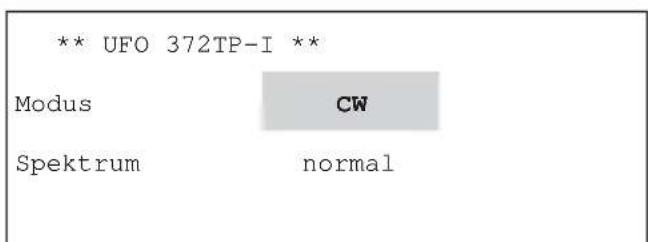 ** UFO 372TP-I ** Modus CW Spektrum normal