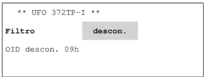 ** UFO 372TP-I ** Filtro descon. OID descon. 09h