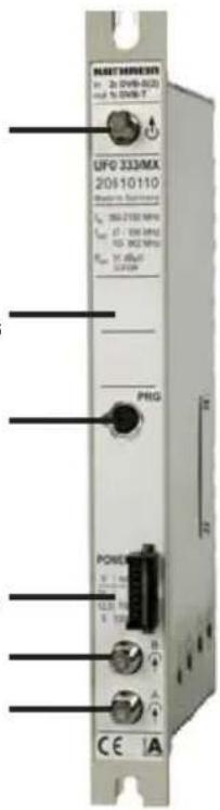 MULTI/METER in 3x DVB-820 out % DVB-7 UFO 333/MA 20101010 Model: Standard 360-2100 MHz 47.100 MHz 105.962 MHz 47.48dB 120MHz PRG POWER 12.5 MHz 5.100 CE A
