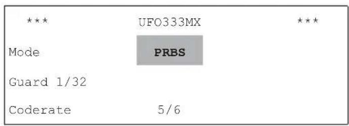*** UFO333MX *** Mode PRBS Guard 1/32 Coderate 5/6