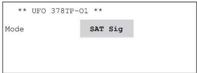 ** UFO 378TP-01 ** Mode SAT Sig
