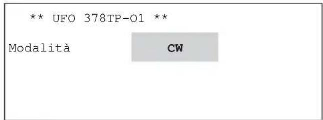 ** UFO 378TP-O1 ** Modalità CW