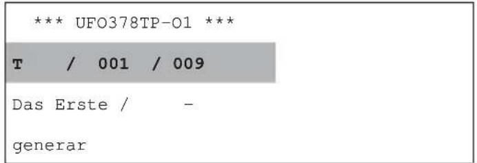 *** UFO378TP-O1 *** T / 001 / 009 Das Erste / - generar