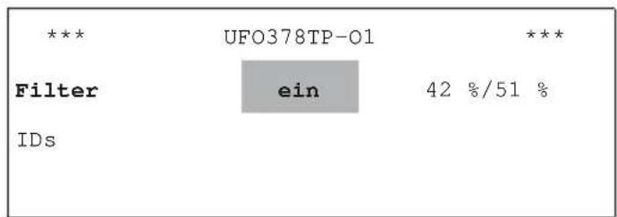 *** UFO378TP-01 *** Filter ein 42 %/51 % IDs