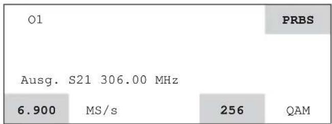 O1 PRBS Ausg. S21 306.00 MHz 6.900 MS/s 256 QAM