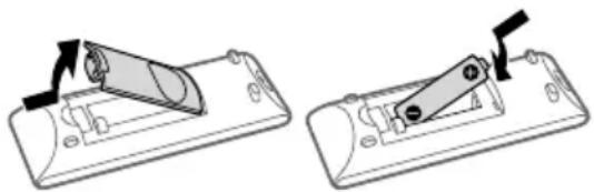SONY MHC-ECL99BT - Einlegen der Batterien - 1