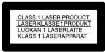 CLASS 1 LASER PRODUCT LASERKLASSE1PRODUKT LUOKAN 1 LASERLAITE KLASS 1 LASERAPPARAT