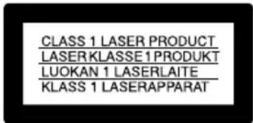 CLASS 1 LASER PRODUCT LASERKLASSE1PRODUKT LUOKAN 1 LASERLAITE KLASS 1 LASERAPPARAT