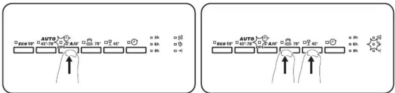 AUTO ECO 50° 45°-70° 5°A:50° 70° 45° 3h 6h 9h ECO 50° AUTO 45°-70° A:30° 70° 45° 3h 6h 9h +!