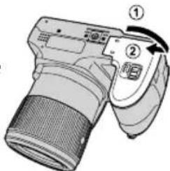FUJIFILM FinePix S9800 - Fermez le couvercle du compartiment des piles. - 1