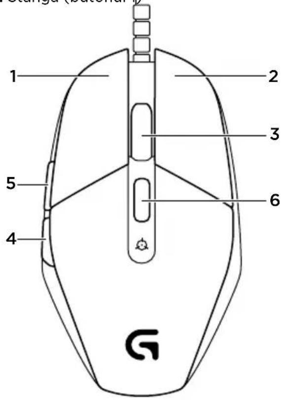 LOGITECH G303 Daedalus Apex - butoane complet programabile - 1