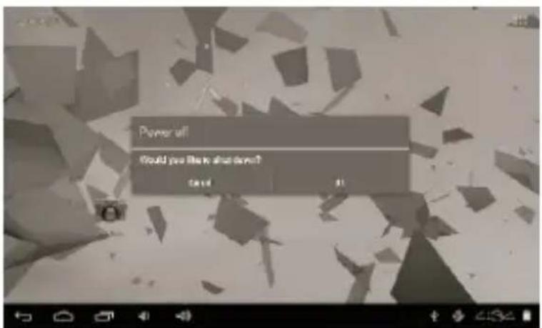 Trevi Tab 9 C8 - Pour mettre la tablette hors tension: - 1