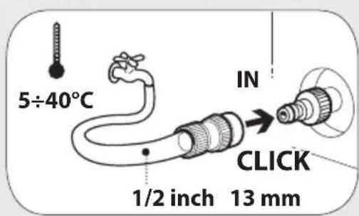 5÷40°C IN 1/2 inch 13 mm CLICK