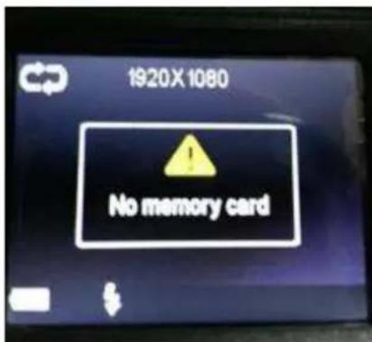 1920X 1080 No memory card