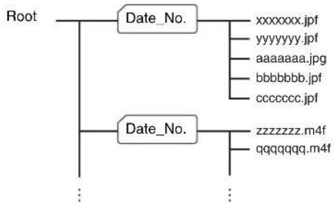 SONY SNTEX154 - Folder structure of image memory - 1