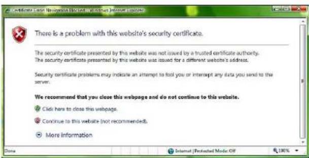 There is a problem with this website's security certificate. The security certificate presented by this website was not issued by a trusted certificate authority. The security certificate presented by this website was issued for a different website's address. Security certificate problems may indicate an attempt to fool you or interrupt any data you send to the server. We recommend that you close this webpage and do not continue to this website. Click here to close this webpage. Continue to this website (not recommended). More information