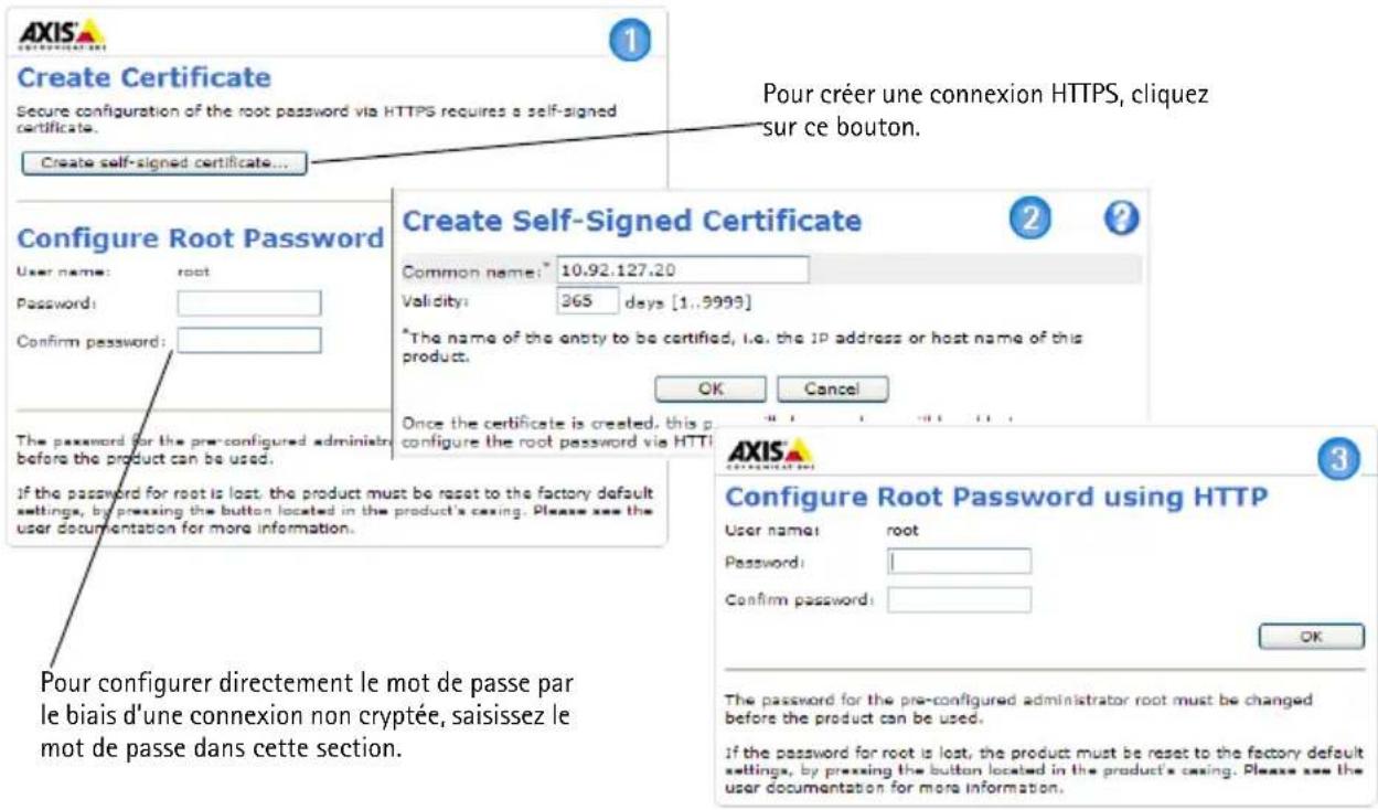 AXIS P7214 - Configuration du mot de passe - 1