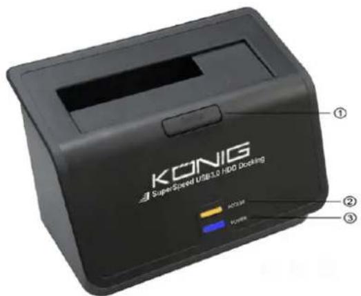 KONIG SuperSpeed USB3.0 HDD Doseiling ① ② ③