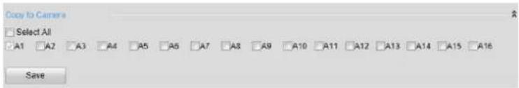 Copy to Camera □ Select All A1 A2 A3 A4 A5 A6 A7 A8 A9 A10 A11 A12 A13 A14 A15 A16 Save
