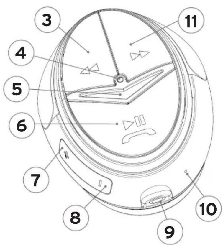 Technical diagram of a mechanical device with numbered parts for identification