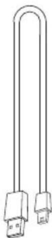 Line drawing of a U-shaped cable with two connectors (no text or symbols)