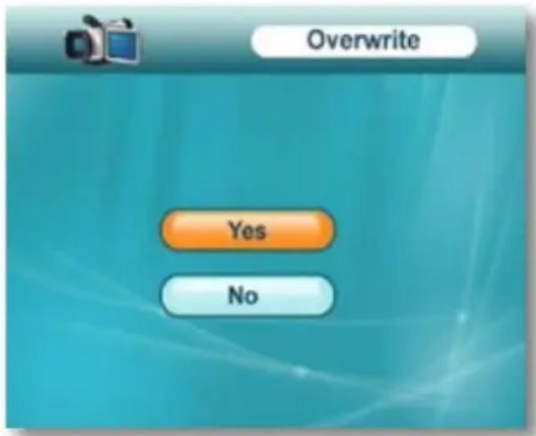 Overwrite Yes No