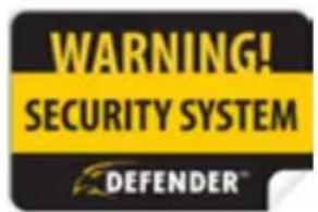 WARNING! SECURITY SYSTEM DEFENDER™