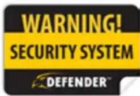 WARNING! SECURITY SYSTEM DEFENDER™