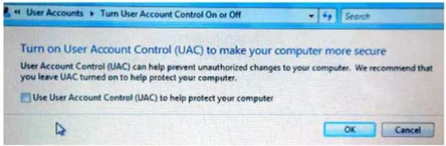 Turn on User Account Control (UAC) to make your computer more secure User Account Control (UAC) can help prevent unauthorized changes to your computer. We recommend that you leave UAC turned on to help protect your computer. Use User Account Control (UAC) to help protect your computer