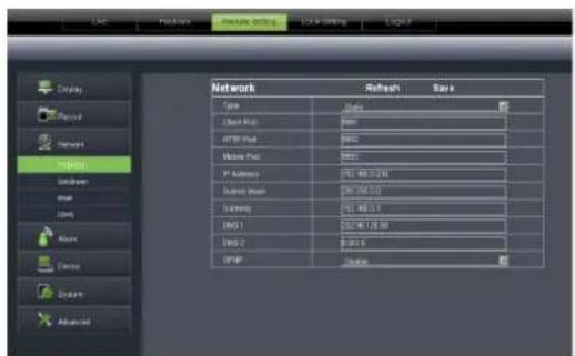 Network Type Name Path HTTP Path Mobile Path IP Address Data Name S10000000 S10000000 DWG1 DWG2 SPWP Refresh Save