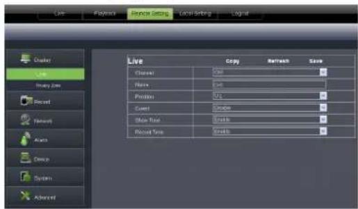 Live Copy Refresh Save Channel Ctrl Name Ctrl Position Auto Event Inspector Show Real Details Record Type Details