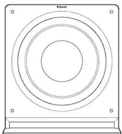 Technical line drawing of a circular target or vent with mounting holes (no text or symbols)