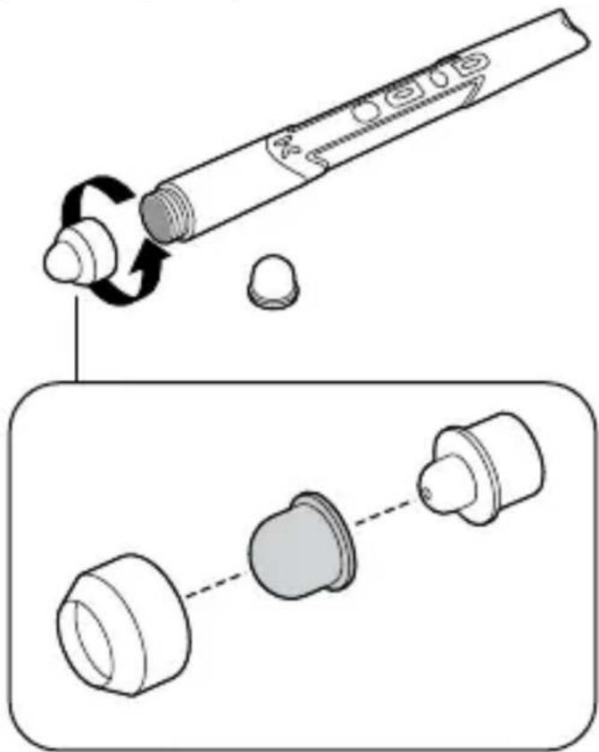 Diagram illustrating a mechanical assembly process with labeled parts and motion arrows, showing transformation from a cylindrical tool to a multi-cylinder assembly.