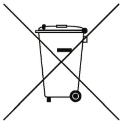 Simple line drawing of a trash bin with two crossed lines (no text or symbols)