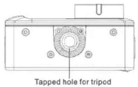 Tapped hole for tripod