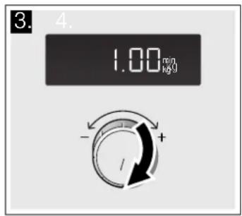 3. 4. 1.00min kg/g - / + +