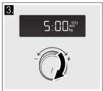 3. 5:00 min kg - / +