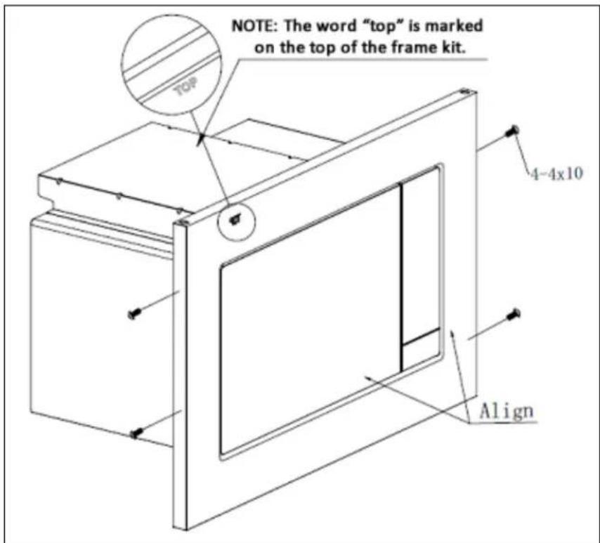NOTE: The word "top" is marked on the top of the frame kit. TOP 4-4x10 Align