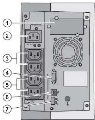 Diagram of an internal computer drive showing numbered components including ports, connectors, and fan layout