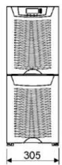 EATON Powerware 9355-15-N-15-64x9Ah - Dimensional drawings - 3