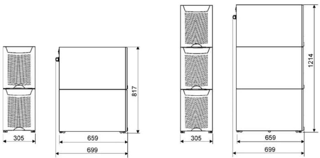 EATON Powerware 9355-15-N-15-64x9Ah - Dimensional drawings - 11