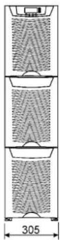 EATON Powerware 9355-15-N-15-64x9Ah - Dimensional drawings - 9
