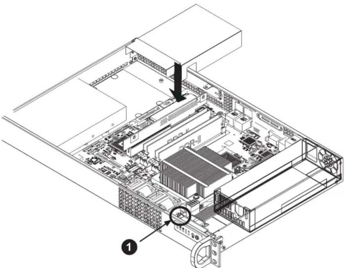 Technical diagram of an internal server rack with labeled components (no text or symbols beyond numbered annotations)