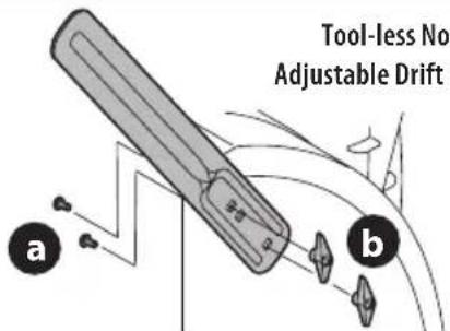 Tool-less Norway Adjustable Drift (a) b
