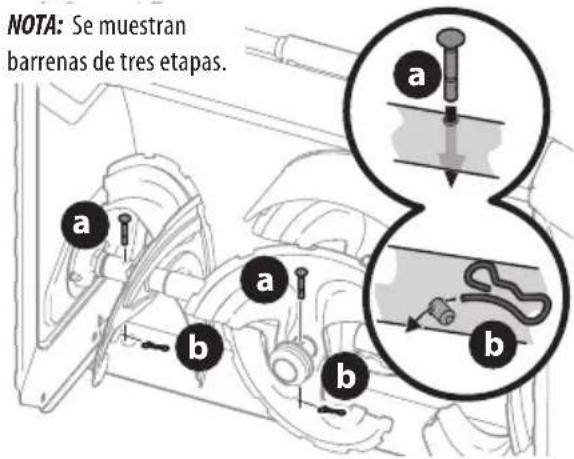 NOTA: Se muestran barrenas de tres etapas.